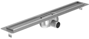 Aco ShowerDrain C douchegoot rvs m.vloerflens z.rooster 70mm breed, stankslot 50mm 885mm inb.diepte 92mm m.zijuitloop 2131387