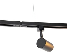 Smart hang railsysteem zwart met 5 spots 1-fase incl. Wifi GU10 - Iconic Jeana