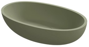Riho Escala ovale waskom solid surface mosgroen