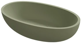 Riho Escala ovale waskom solid surface mosgroen