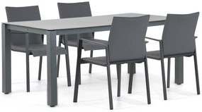 Tuinset 4 personen 180 cm Aluminium/textileen Grijs Lifestyle Garden Furniture Rome/Yoko