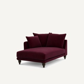 Longchair in fluweel, Lazare