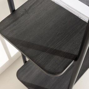 Openkast Met Drie Planken Zwart - 120x40x120cm.