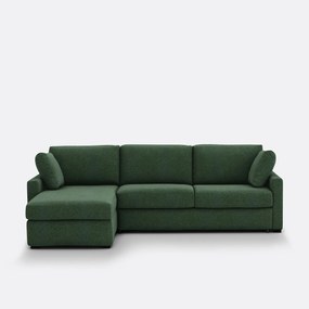 Hoekbank, omvormbaar, 4 zits, in polyester, Premium HR-schuim, TIMOR