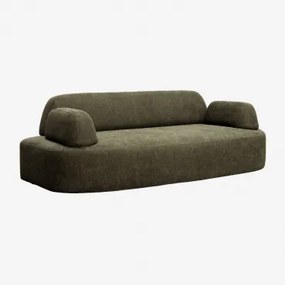 2-zits Modulaire Bank Met Gestoffeerde Armleuning Giorgia Stof Leger Groen - Sklum