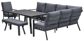 Garden Impressions Senja lounge dining set 5-delig rechts incl. stoel - mystic grijs