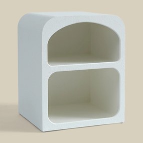 Organisch Nachtkastje Wit - 45x40x55cm.