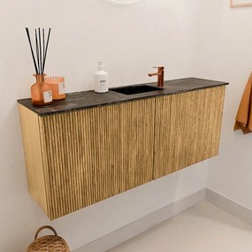 Mondiaz Joya DLux 100cm toiletmeubel oak met wastafel faye midden 1 kraangat lava