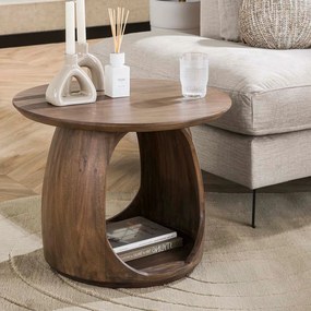 Houten Salontafel Open Design - 60 X 60cm.