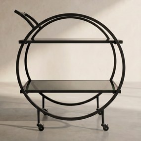 Ronde Design Trolley Zwart - 74 X 40cm.