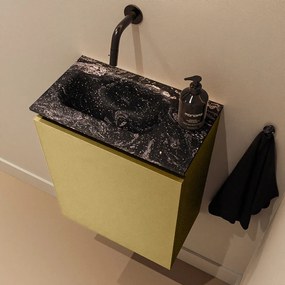 Mondiaz Ture DLux toiletmeubel 40cm oro met wastafel lava links zonder kraangat