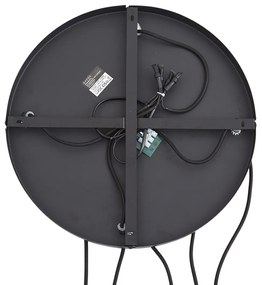 Design hanglamp zwart met smoke glas 5-lichts - Ana