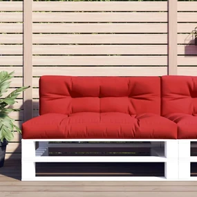 vidaXL Bankkussens pallet 2 st rood