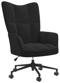 vidaXL Relaxstoel fluweel zwart
