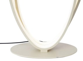 Design vloerlamp beige incl. LED 3-staps dimbaar - Boomerang