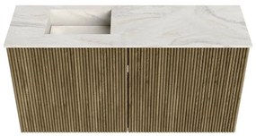 Mondiaz Joya DLux 80cm toiletmeubel dusk met wastafel faye links 1 kraangat ostra