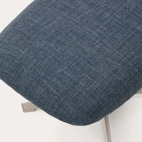 Kave Home Jaspe Fauteuil Voetenbankje Blauw