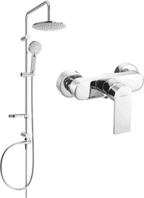 Mexen Carl opbouw douche set met regendouche en doucheset Royo, chroom - 72240240-00