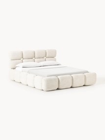 Gestoffeerd bouclé bed Tayla met opbergruimte