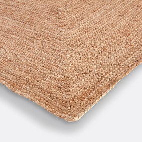 Vierkant vloerkleed in jute, Aftas