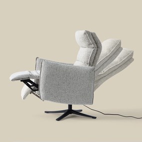 Elektrische Relaxfauteuil Creme Stof