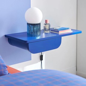 Tafellamp, gekleurd geribbeld glas en opaline