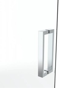 van Rijn ST02 hoekcabine 78x30cm met draaideur chroom