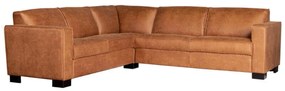 Hoekbank Shuffle links | lederlook Missouri cognac 03 | 2,29 x 2,47 mtr breed