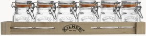 Kruidenpotten set Kilner met houten krat, 20-delig