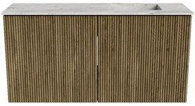 Mondiaz Joya DLux 80cm toiletmeubel dusk met wastafel faye rechts zonder kraangat glace