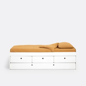 Bed met lades en lattenbodem, SELISA