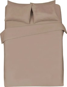 Dekbedovertrek Queen - 100% katoensatijn - 240x200/220 - beige