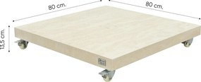 4-Seasons zweefparasol Siesta Premium 300 x 300 - Latte met Murcia voet en hoes