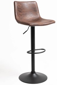 Yatis vintage bruine kunstleren kruk