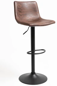 Yatis vintage bruine kunstleren kruk
