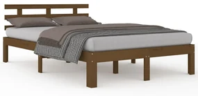vidaXL Bedframe massief hout honingbruin 200x200 cm
