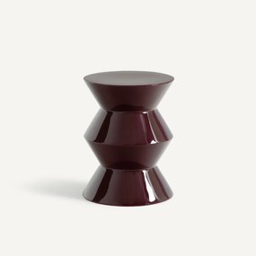 Gebeeldhouwde bijzettafel met gelakte afwerking, Talou