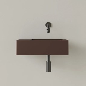 Sanigoods Luko fontein 40x22cm links zonder kraangat choco bruin
