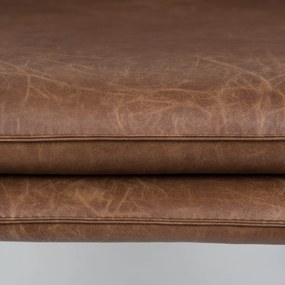 Lederen Retro Fauteuil Bruin