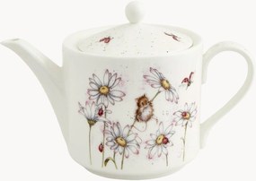 Theepot Mouse & Flower van beenderporselein