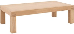 Goossens Salontafel Clear rechthoekig, hout eiken onbewerkt, stijlvol landelijk, 140 x 40 x 75 cm