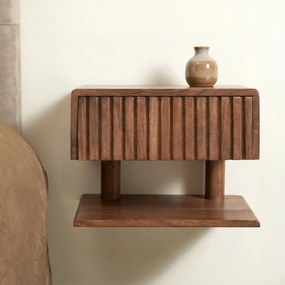Zwevend Nachtkastje Met Hangende Plank - 35x35x27cm.