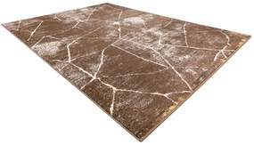Tapijt MEFE modern 2783 marmeren  ,  - Structureel,  twee poolhoogte , donker  beige