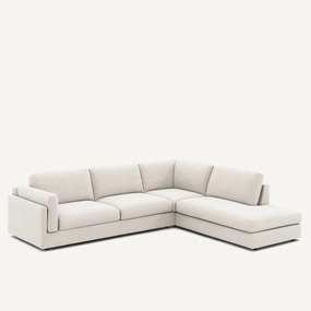 Omvormbare hoekbank, chenille fluweel, CÉSAR