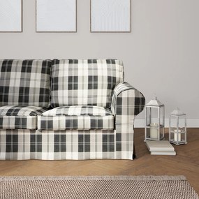 Dekoria IKEA hoes voor Ektorp 2-zits slaapbank - NIEUW model, zwart-wit