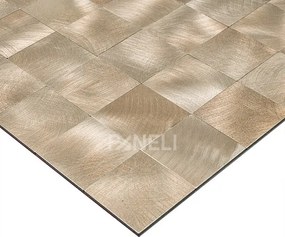Zelfklevende Steenstrip Mozaiek BloQ Goud - 30.5 cm x 30.5 cm x 0.40 cm | 0.5 kg | Paneli zelfklevende steenstrips