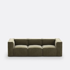 Modulaire bank, 3-zit, vintage ribfluweel Seven