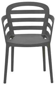 Garden Impressions Mira balkonset 3-delig - Faria tuintafel Ø60 cm - donker grijs