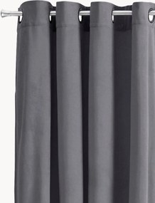 Fluwelen dim-out gordijnen Nora met ringen, 2-delig, B 140 cm