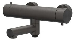 IVY Concord Badthermostaatkraan opbouw - draaibare baduitloop - omstel - RVS316 - geborsteld carbon black PVD 6301014